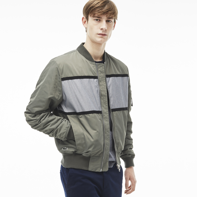 Lacoste Live Jacket in Twill and Color Block Denim BH5169 Lacoste Live Jacket in Twill and Color Block Denim BH5169