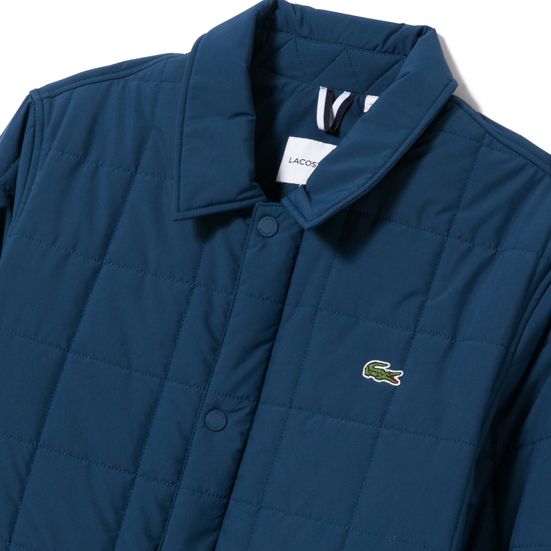 Lacoste Quilted Car Coat BH9478: Eclipse Blue Lacoste Quilted Car Coat BH9478: Eclipse Blue